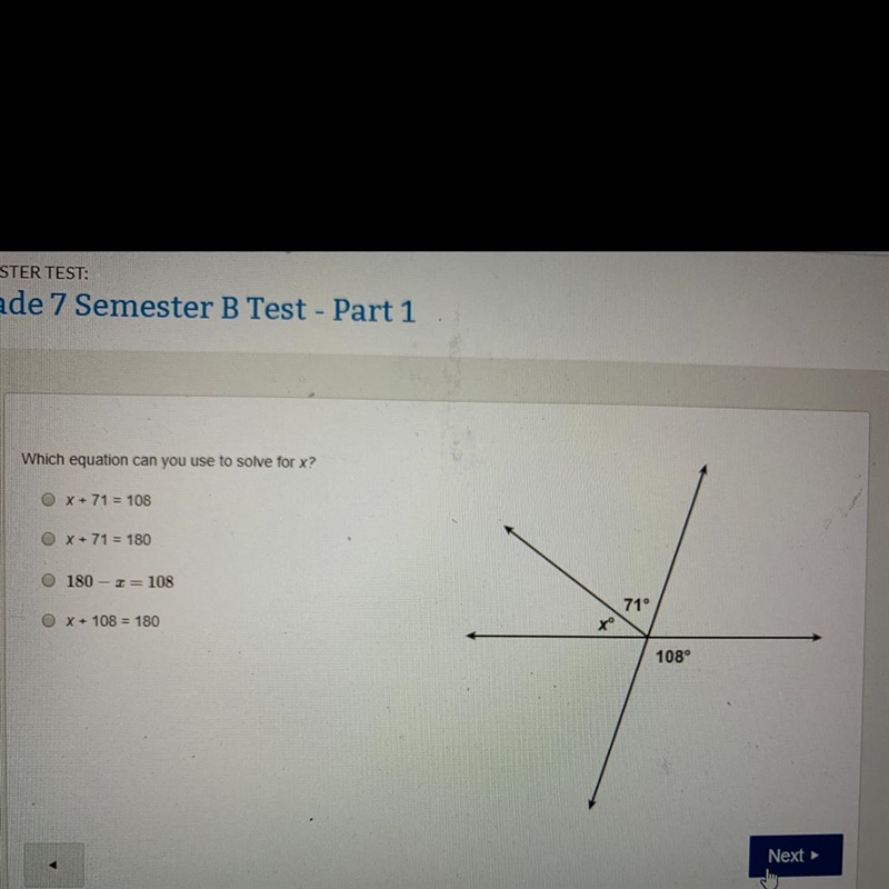 Which equation can you use to solve for x?-example-1