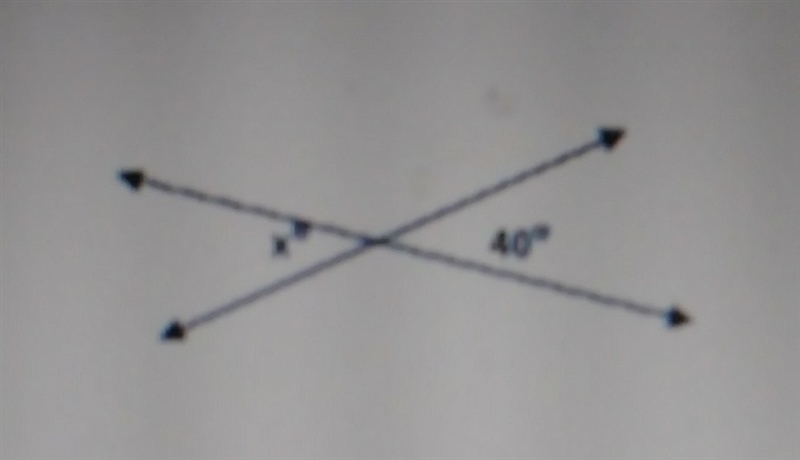 (WORTH 15 POINTS!) find the value of X in the figure. A:40° B:50° C:140° D:180°-example-1