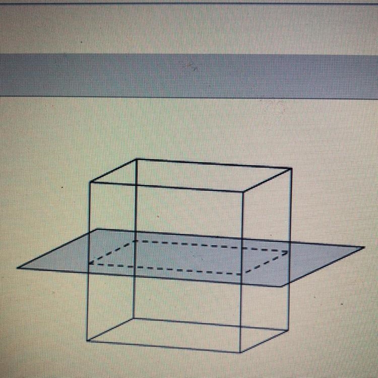 A right rectangular prism is sliced parallel to its base as shown in the figure. What-example-1