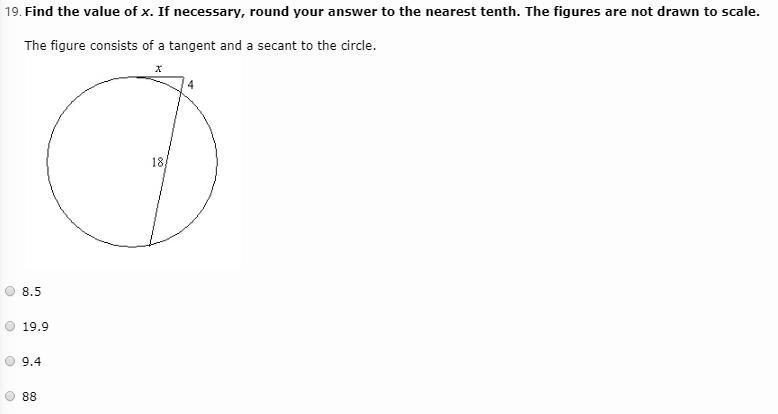 Find the value of x. If necessary, round your answer to the nearest tenth. The figures-example-1