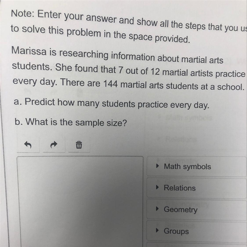 2part question A.predict B what sample size Show work-example-1