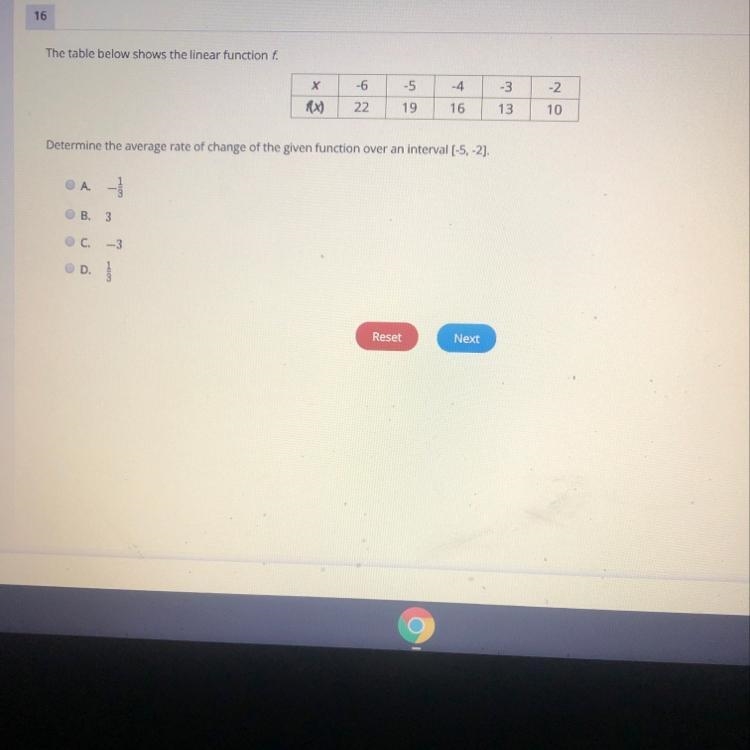 The table shows the linear function f.-example-1