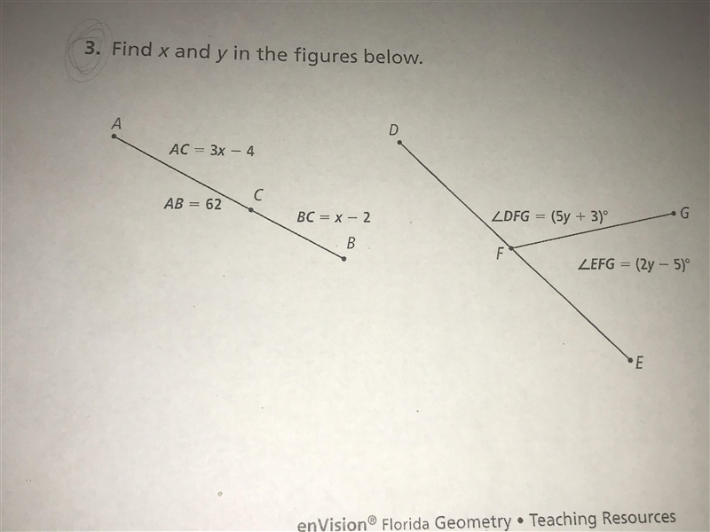 Find x and y in the figures below-example-1