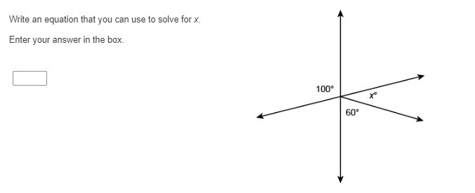 10 POINTS PLEASE HELPPPPPP!!! Write an equation that you can use to solve for x. Enter-example-1