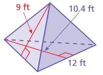 Find the surface area of the pyramid. The side lengths of the base are equal.-example-1