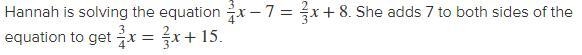 Select the statement that describe a logical next step for solving this equation. Question-example-1