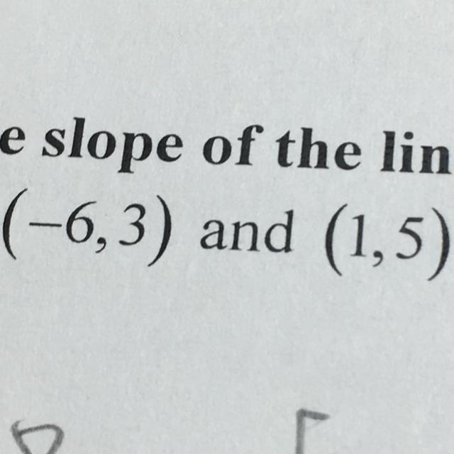 Find the slope of the line through each pair of point-example-1