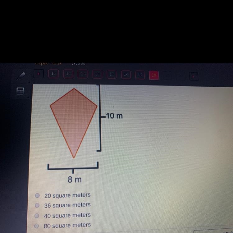 What is the area of the kite?-example-1