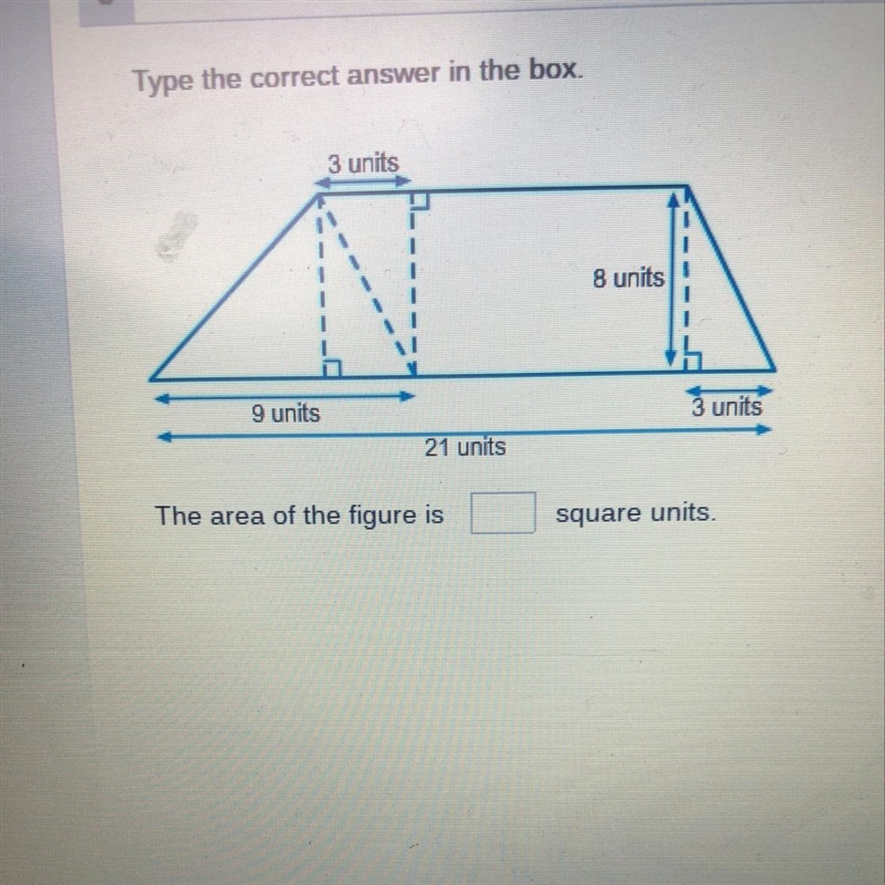 Help please The area of the figure is blank square units-example-1