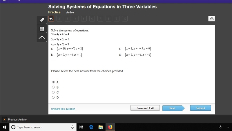 Solve the system of equations.-example-1