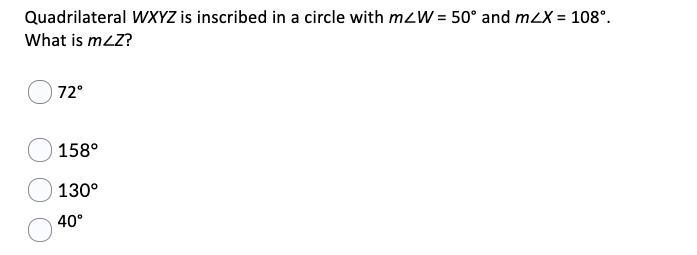 I really need help plzzzzzzz Question: 1 Quadrilateral WXYZ is inscribed in a circle-example-1