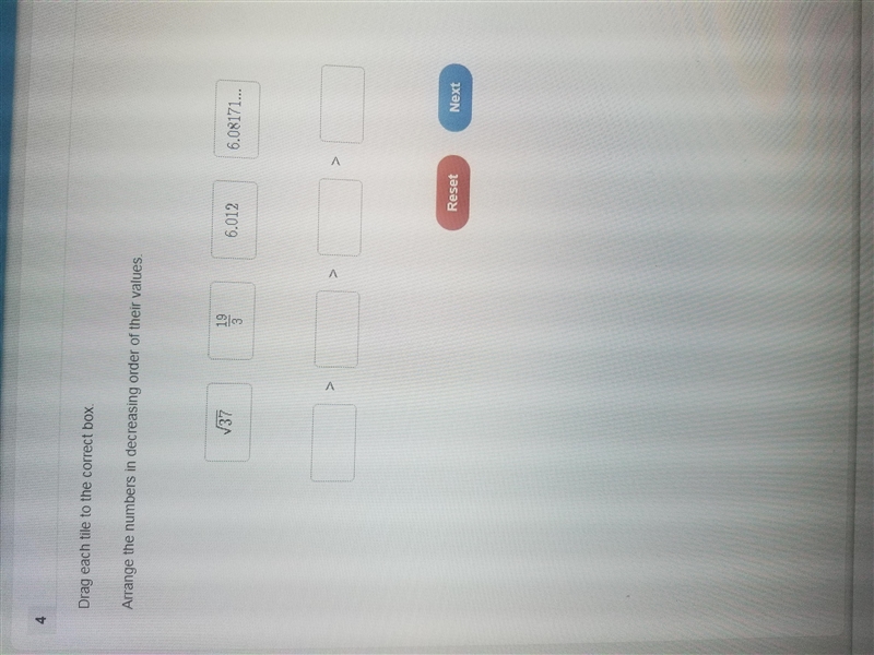 Arrange the numbers in decreasing order of their values.-example-1