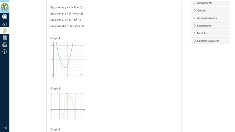 Can you match the graph to the equation and give a reason?-example-2