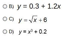 Which equation represents a linear function?-example-1