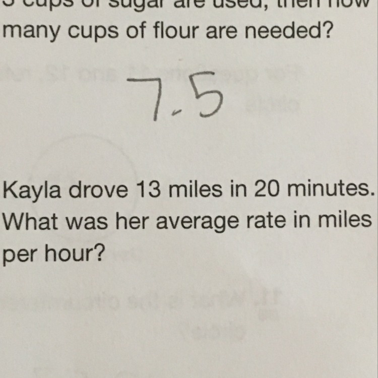 What was the average rate in miles per hour (problem shown in picture)-example-1