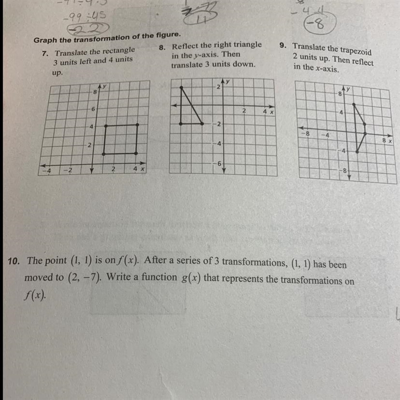 Graph the transformation of the figure. Translate the rectangle 3 units left and 4 units-example-1