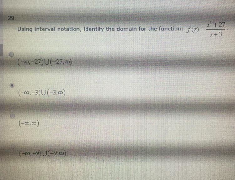 Identify the domain for the function !!! 10 points. Help needed!!-example-1