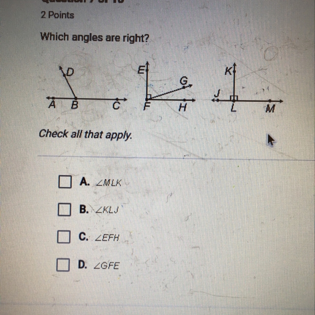 Which angles are right? Check all that apply-example-1