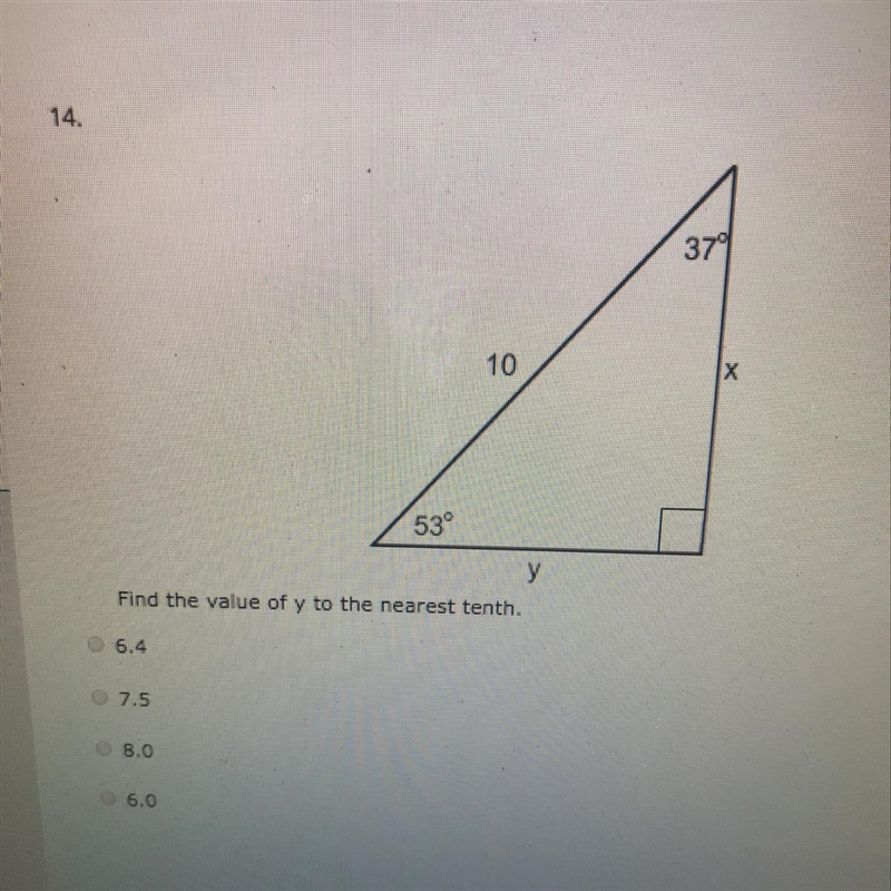 Find the value of y to the nearest tenth-example-1