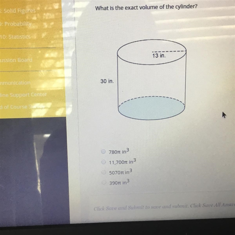 What is the EXACT volume of the cylinder?-example-1