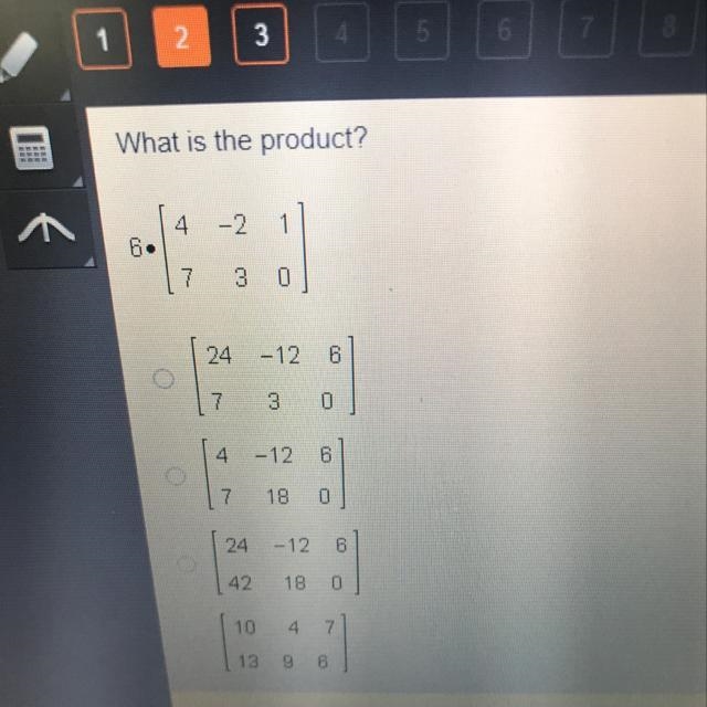 What is the product? 6*[4,-2,1,7,3,0]-example-1