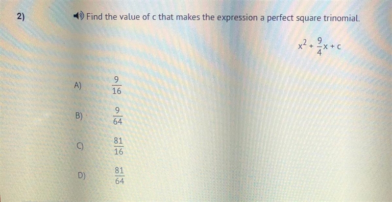 A:9/16 B:9/64 C:81/16 D:81:64-example-1