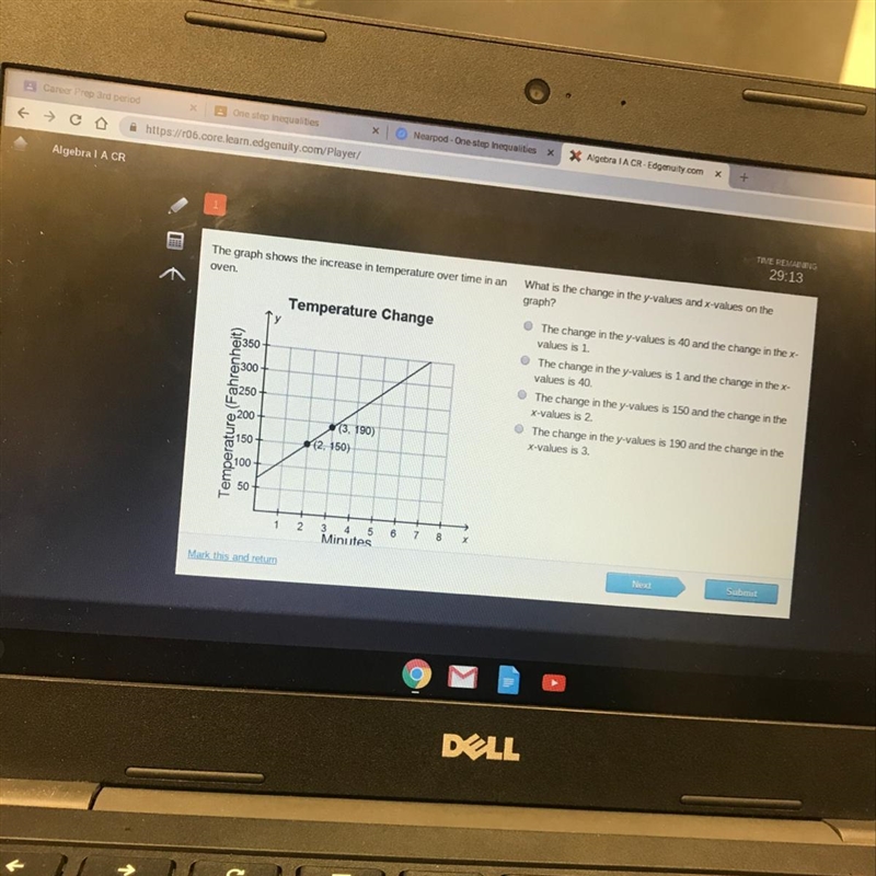 What is the change in the y-values and x-values on the graph-example-1