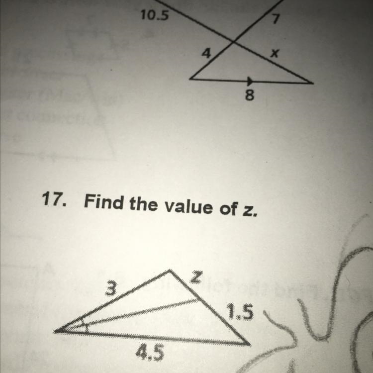 Find the value of Z please help-example-1