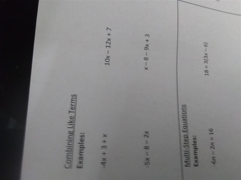 Combing like terms needs ASAP​-example-1