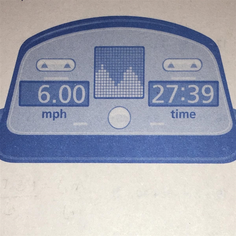 Parker ran on a treadmill at a constant speed for the length of time shown. How many-example-1