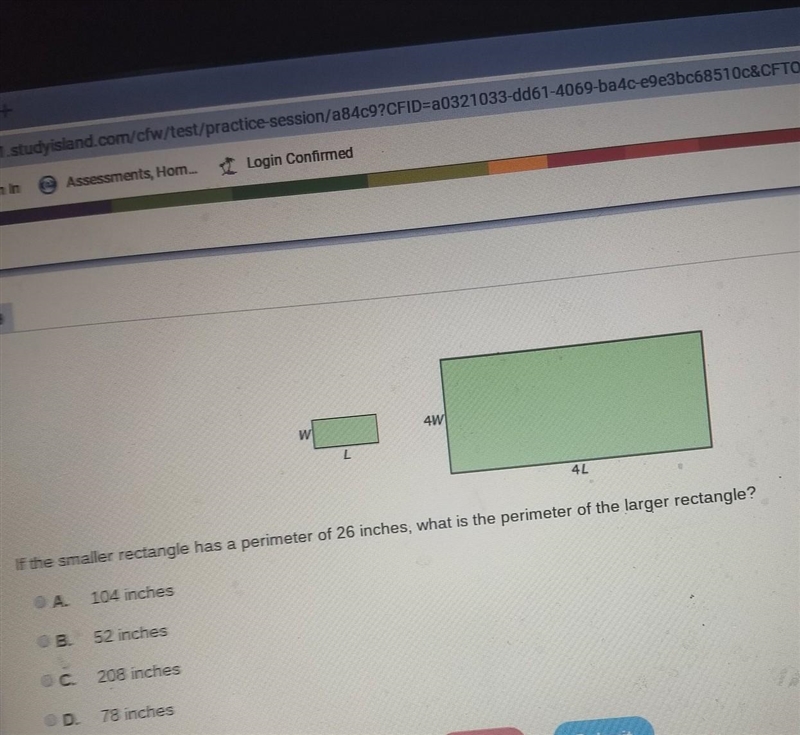 Is the answer 104????? like i multiplied 26 four times but idk if that's what you-example-1