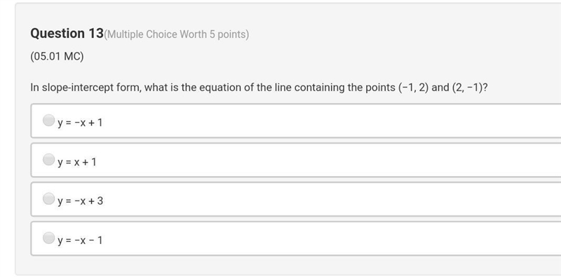 HELP!!in slope-intercept form, what is the equation of the line containing the points-example-1