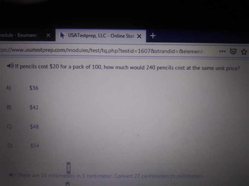 If pencils cost $20 for a pack of 100 how much would 240 pencils cost at the same-example-1