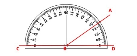 1. What is the measure of ∠ABC? What is the measure of ∠ABD? ∠ABC = ∠ABD =-example-1