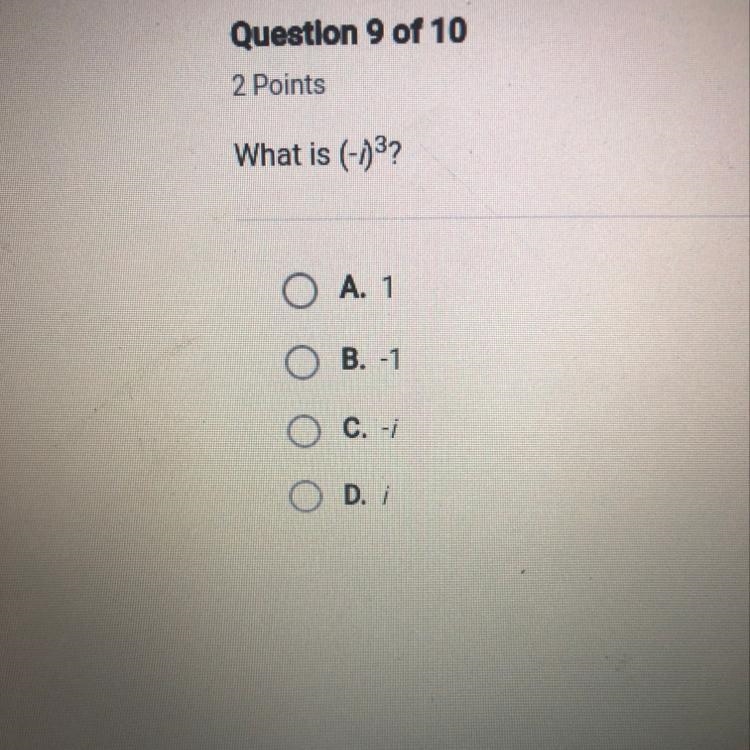 What is (-i)^3? Please I need help!!-example-1