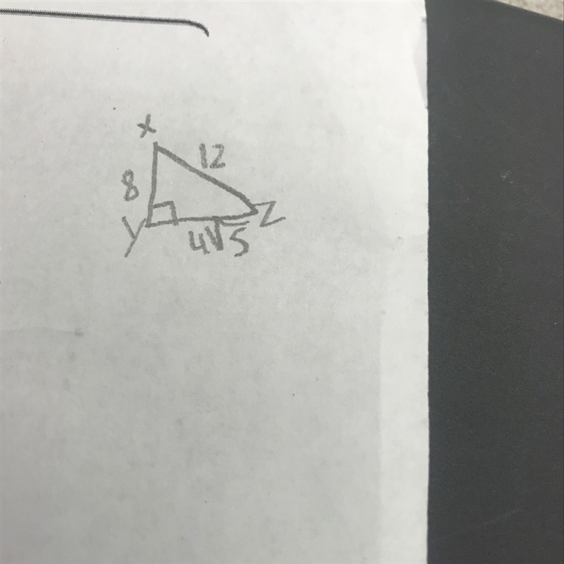 Can someone help write the ratios for sin x,cos x and tan x-example-1