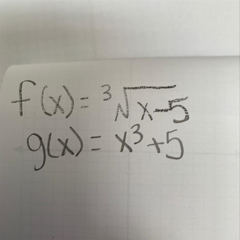 Determine if two given function are inverse of each other.-example-1