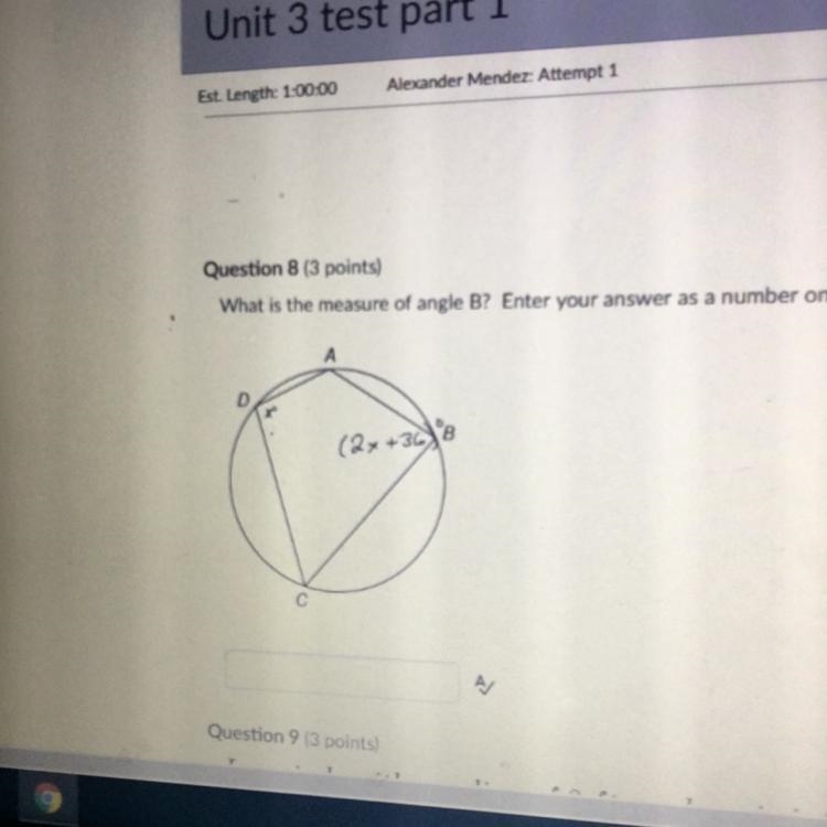 What is the measure of angle b? Enter your answer as a number only-example-1