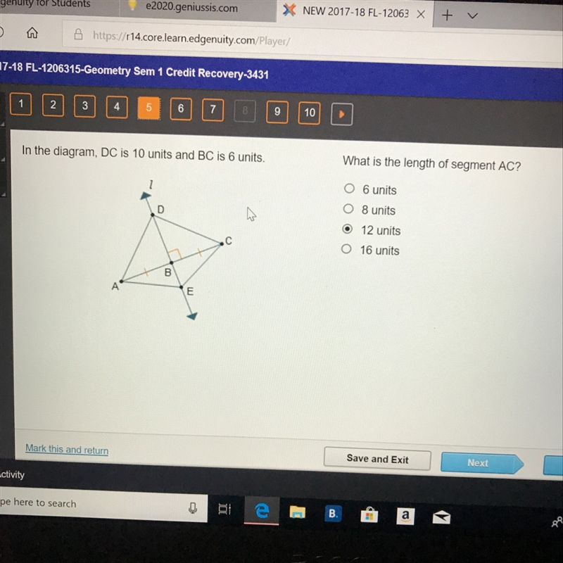 What is the length of segment ac?-example-1