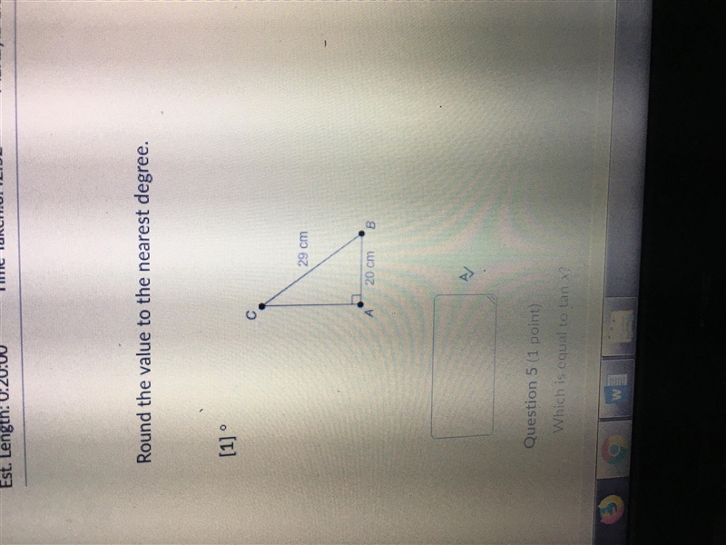 What is angle B? Round the value to the nearest degree-example-1