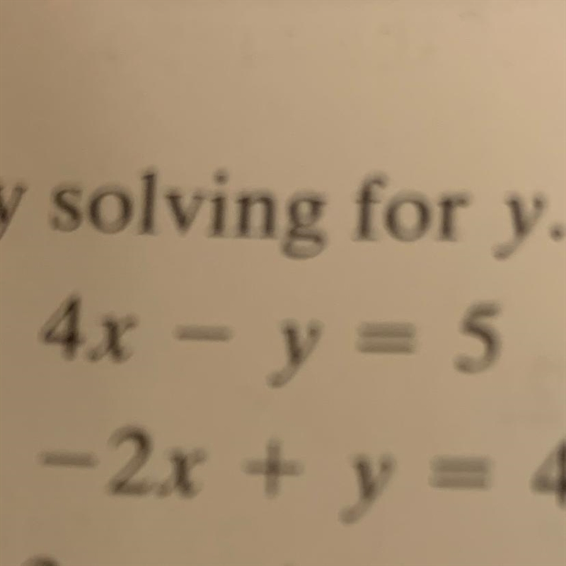 What does 4x-y=5 equal???-example-1