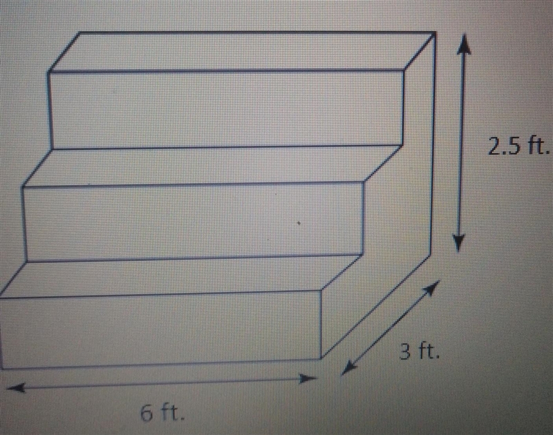 A contractor is building a set of stairs out of concrete. Each step is exactly the-example-1