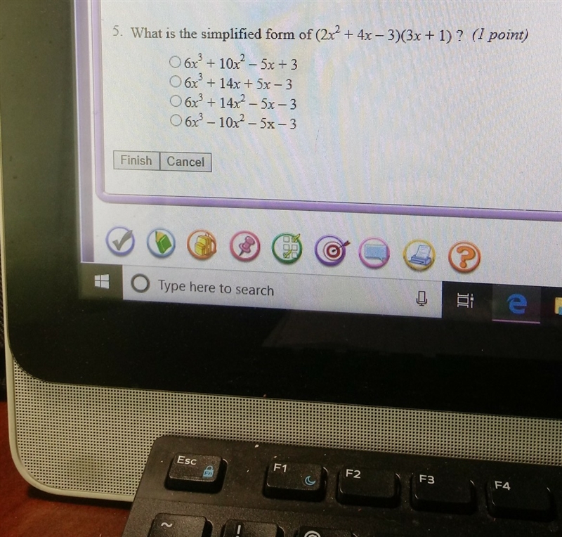 What is the simplified from of (2x^2+4x-3)(3x+1)​-example-1