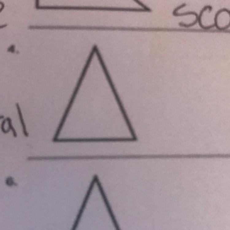 I need to classify what triangle this is and these are the choices equilateral, isosceles-example-1