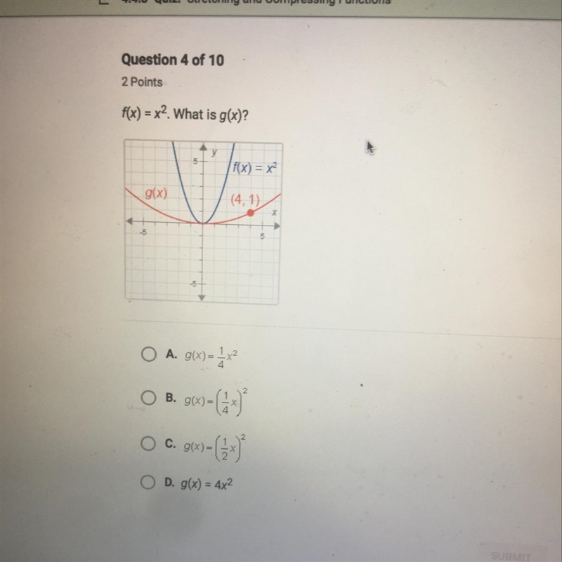 F(x) = x^2. What is g(x)?-example-1