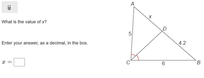 (40 points to best answer) (help ASAP) What is the value of x? Enter your answer, as-example-1