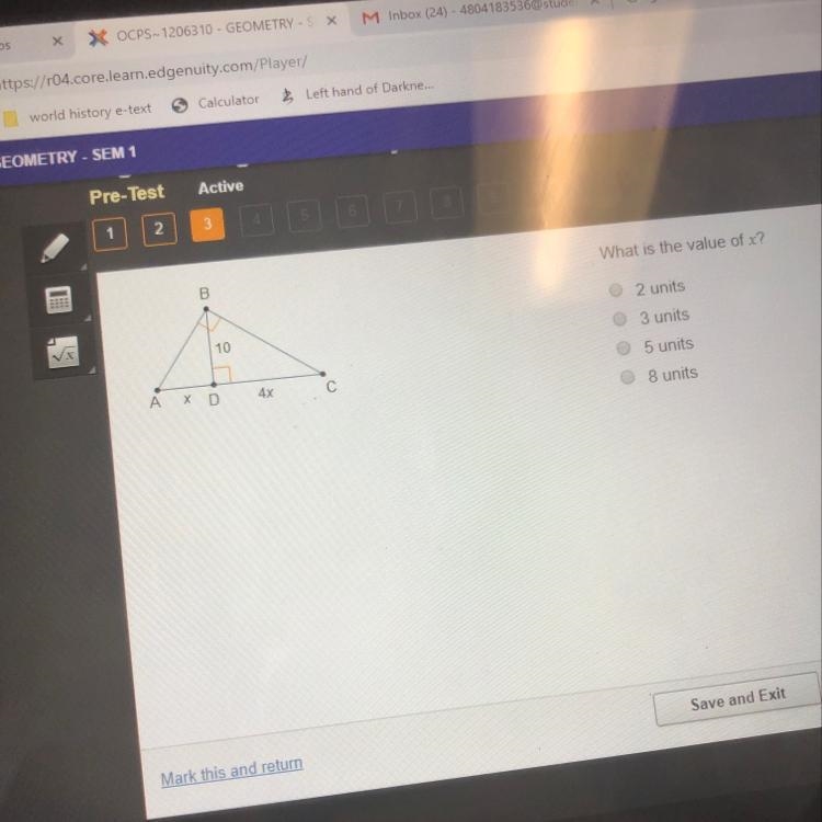 What is the value of x-example-1