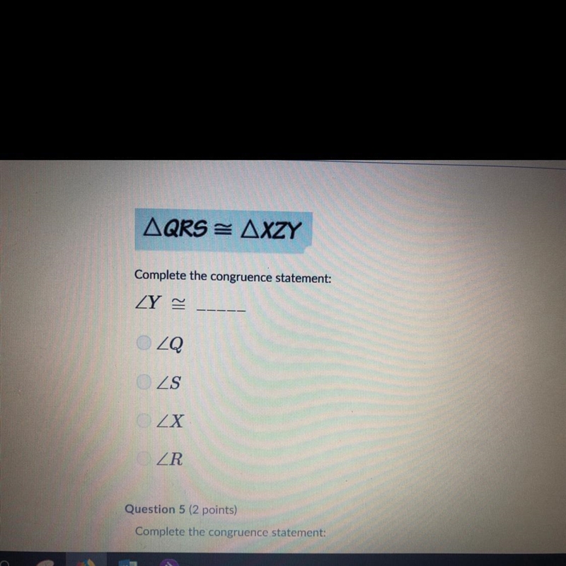 Complete the congruence statement-example-1