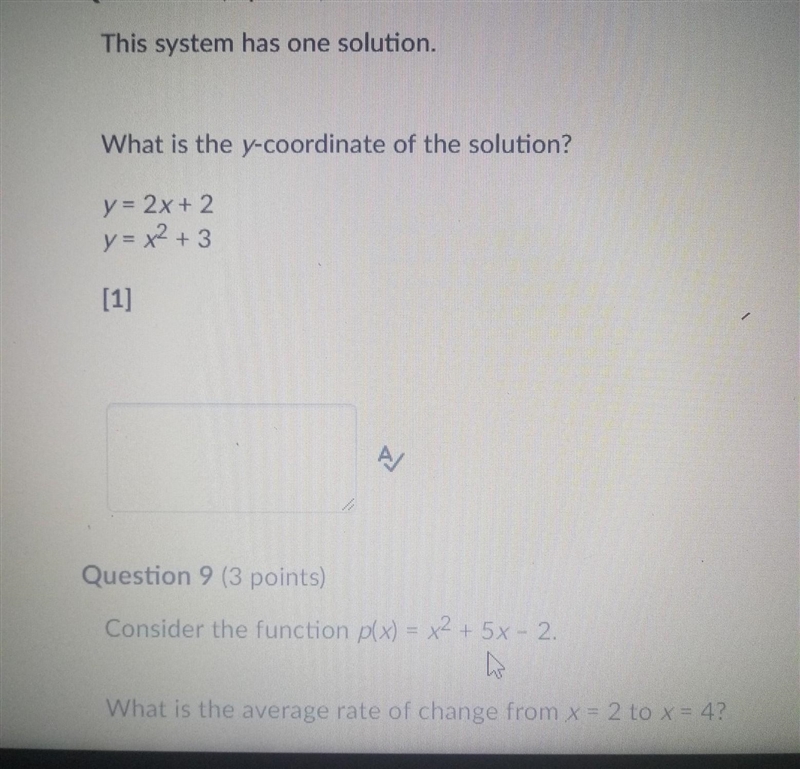 What is the y cordinate of the solution solve 8 and 9 ​-example-1