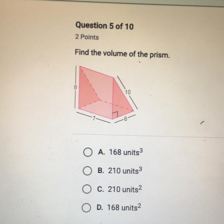 Help please!! What’s the volume of the triangular prism?-example-1